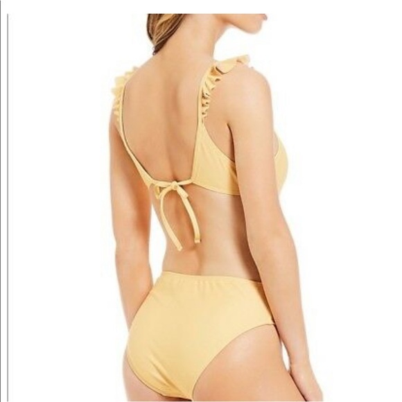 Gianni Bini Yellow Parrot One Piece bathing suit swim medium blue green pink - Picture 2 of 8